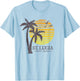 Retro St Lucia Beach Sunset Boys Girls Souvenir T-Shirt - T-Shirt | Light Blue