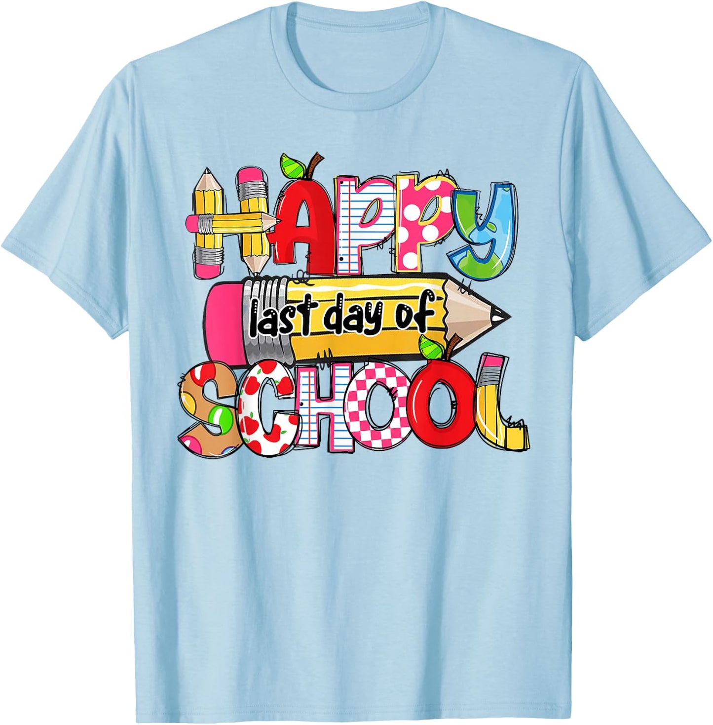 Happy Last Day of School In My Summer Era Teacher Kids T-Shirt - T-Shirt | Light Blue