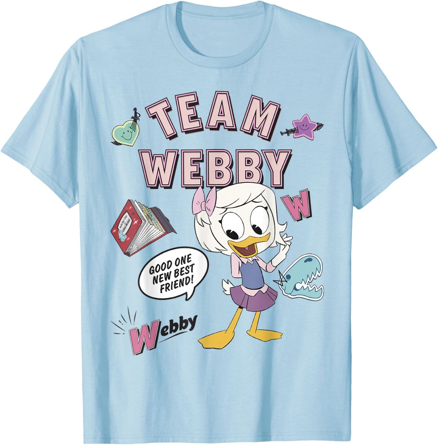 Disney DuckTales Team Webby Collage Small T-Shirt - T-Shirt | Light Blue