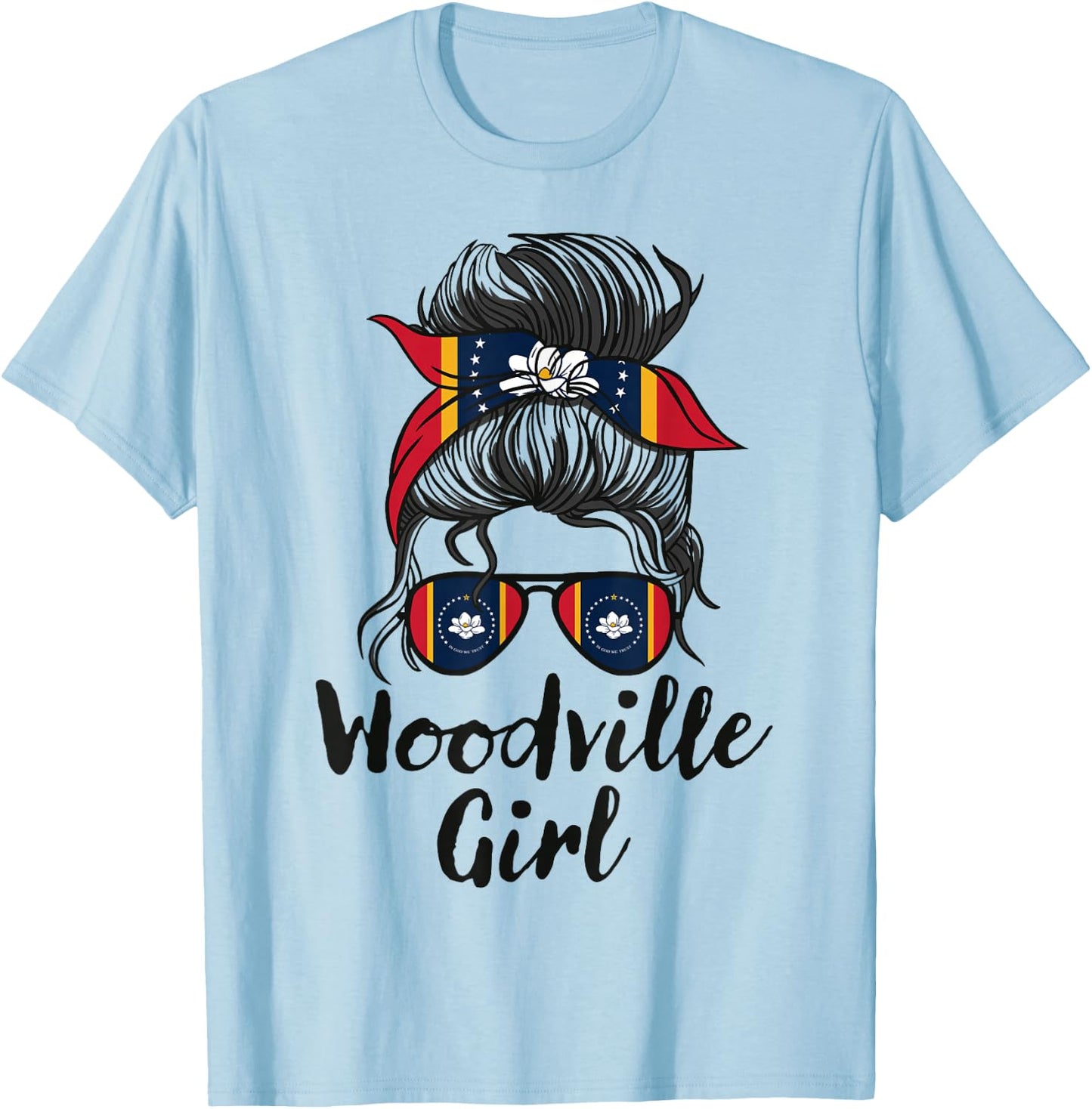 Woodville Mississippi Women Girl T-Shirt - T-Shirt | Light Blue