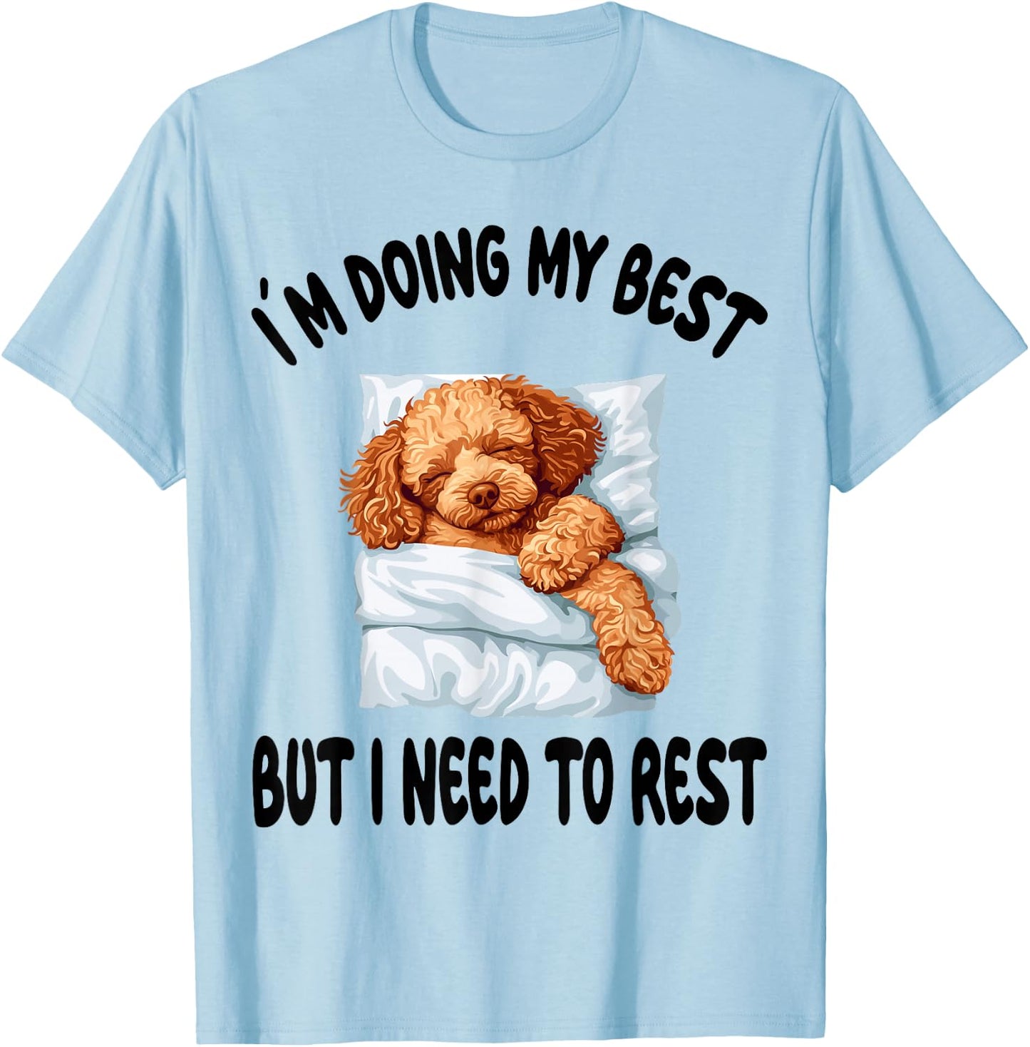 Toy Poodle Official Sleepshirt Pajamas Nightgown T-Shirt - T-Shirt | Light Blue