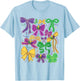 Mardi Gras Coquette Bow Louisiana Masked Women Kids Checkred T-Shirt - T-Shirt | Light Blue