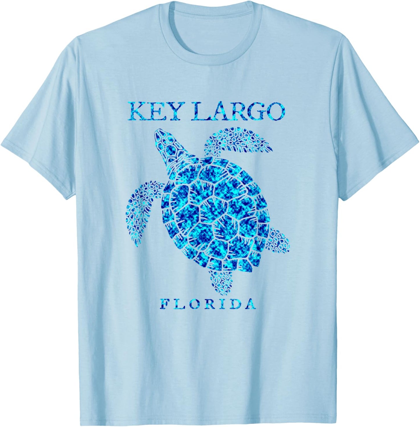 Key Largo Florida Sea Turtle Boys Girls Vacation Souvenir T-Shirt - T-Shirt | Light Blue