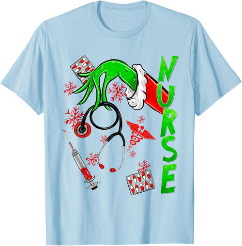 Funny Nurse Merry Christmas Stethoscope Nurses Xmas Pajamas