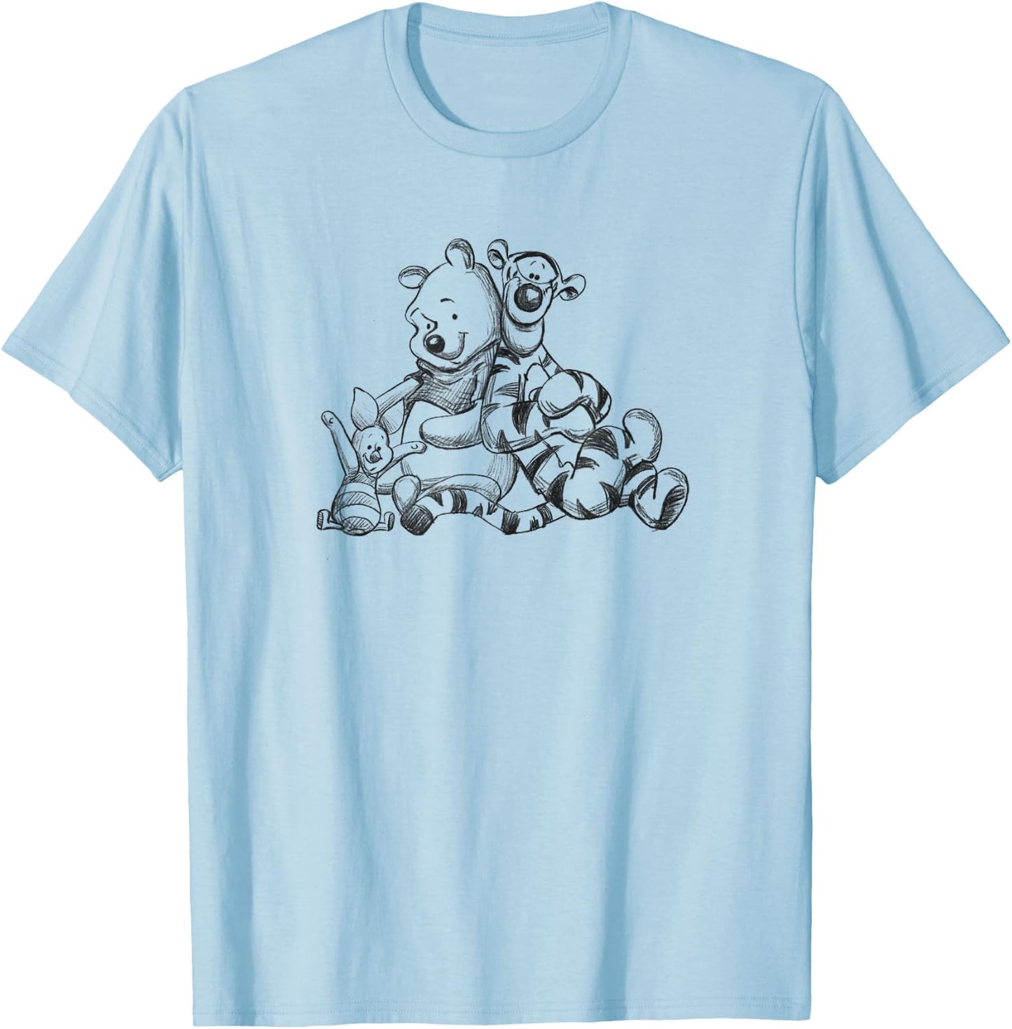 Winnie The Pooh - Tigger Piglet Pooh Group T-Shirt - T-Shirt | Light Blue