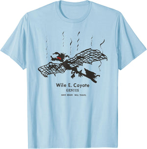 Looney Tunes Wile E. Coyote Crispy Flier T-Shirt - T-Shirt | Light Blue