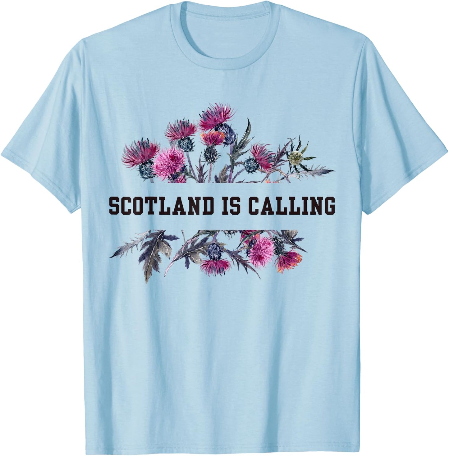Scotland Vacation Thistle Scottish Ancestry Souvenir Women T-Shirt - T-Shirt | Light Blue