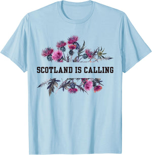 Scotland Vacation Thistle Scottish Ancestry Souvenir Women T-Shirt - T-Shirt | Light Blue