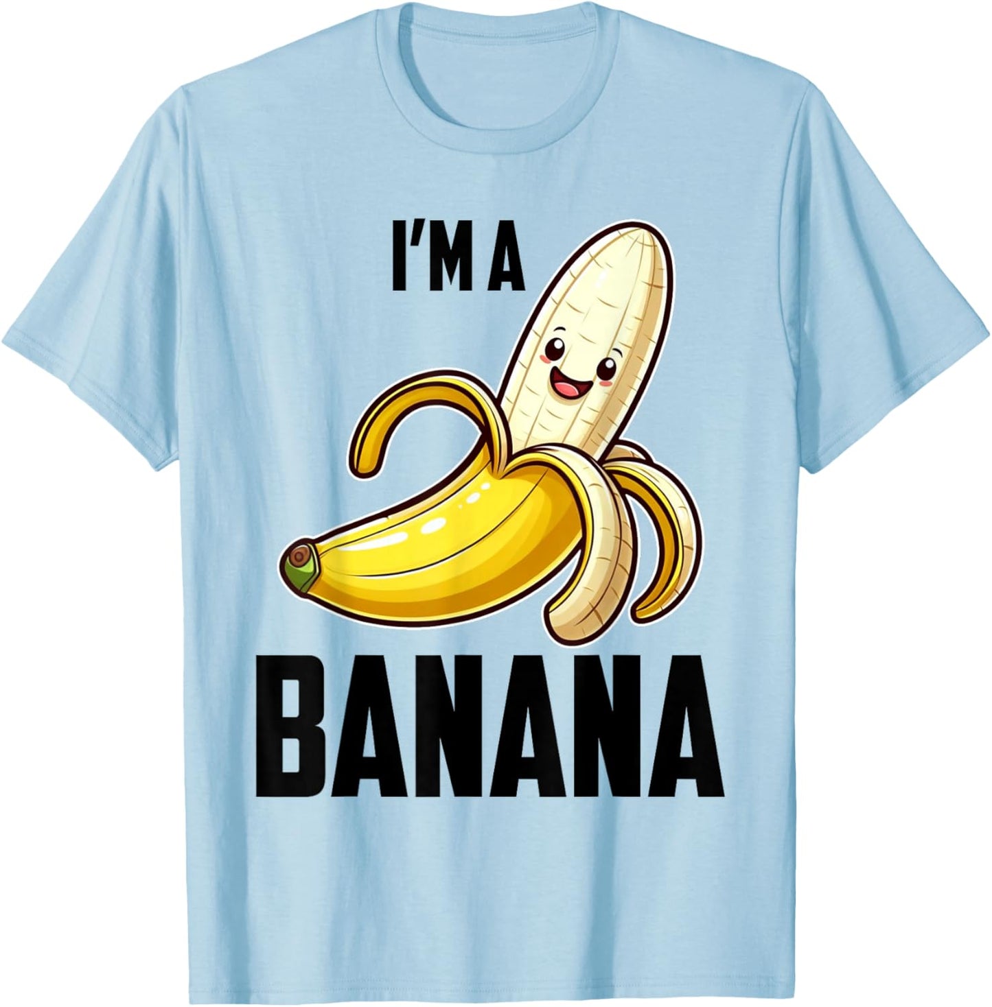 Kids Kawaii Bananas Shirt Men Women Cute Banana Funny Banana T-Shirt - T-Shirt | Light Blue