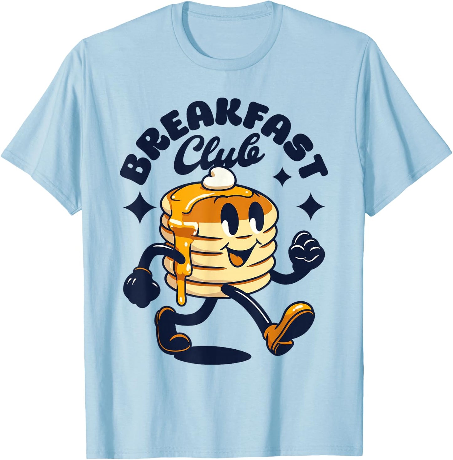 Breakfast club Retro pancakes cute pancake foodie T-Shirt - T-Shirt | Light Blue