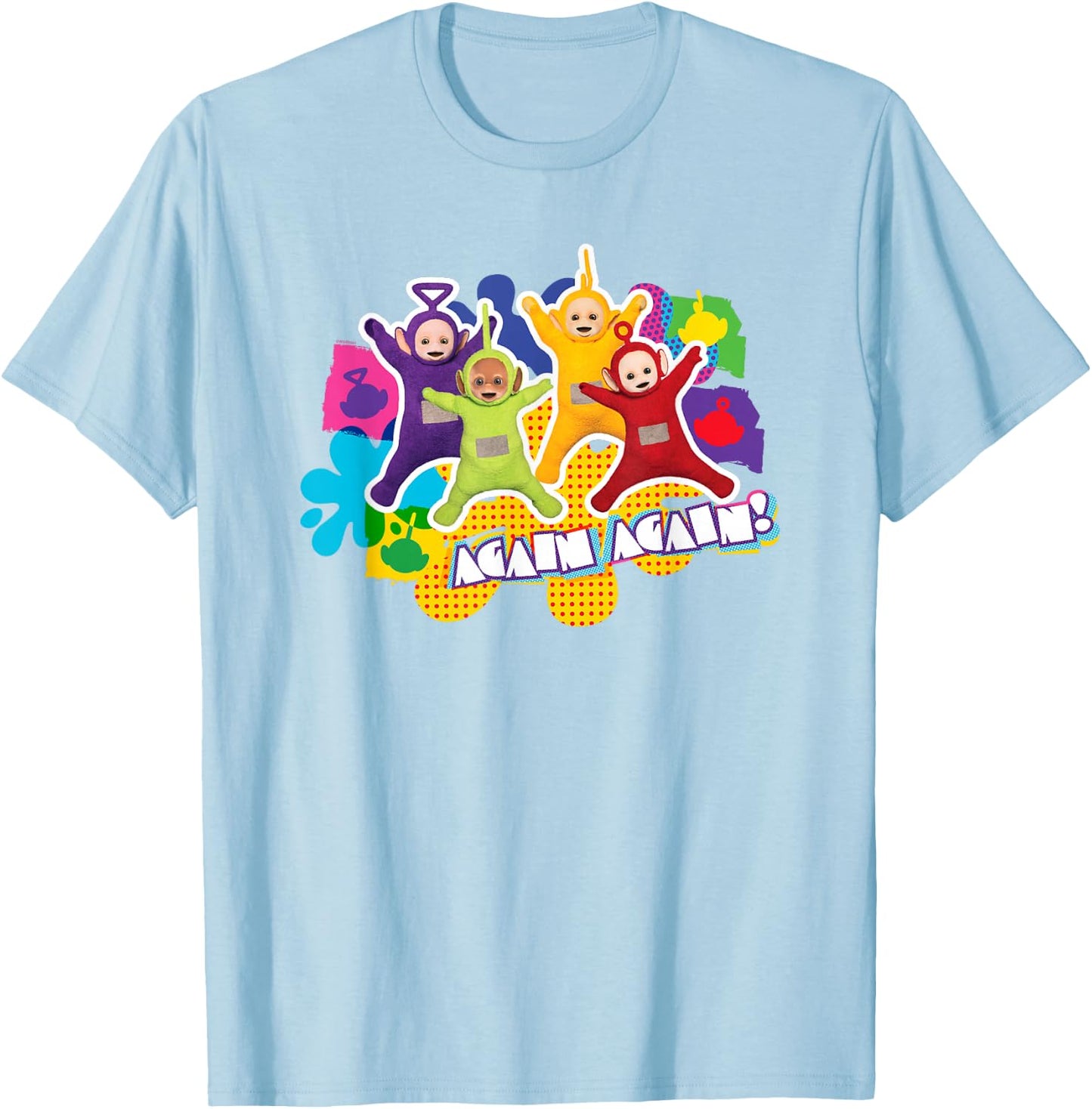 Teletubbies Again Group Jump T-Shirt - T-Shirt | Light Blue