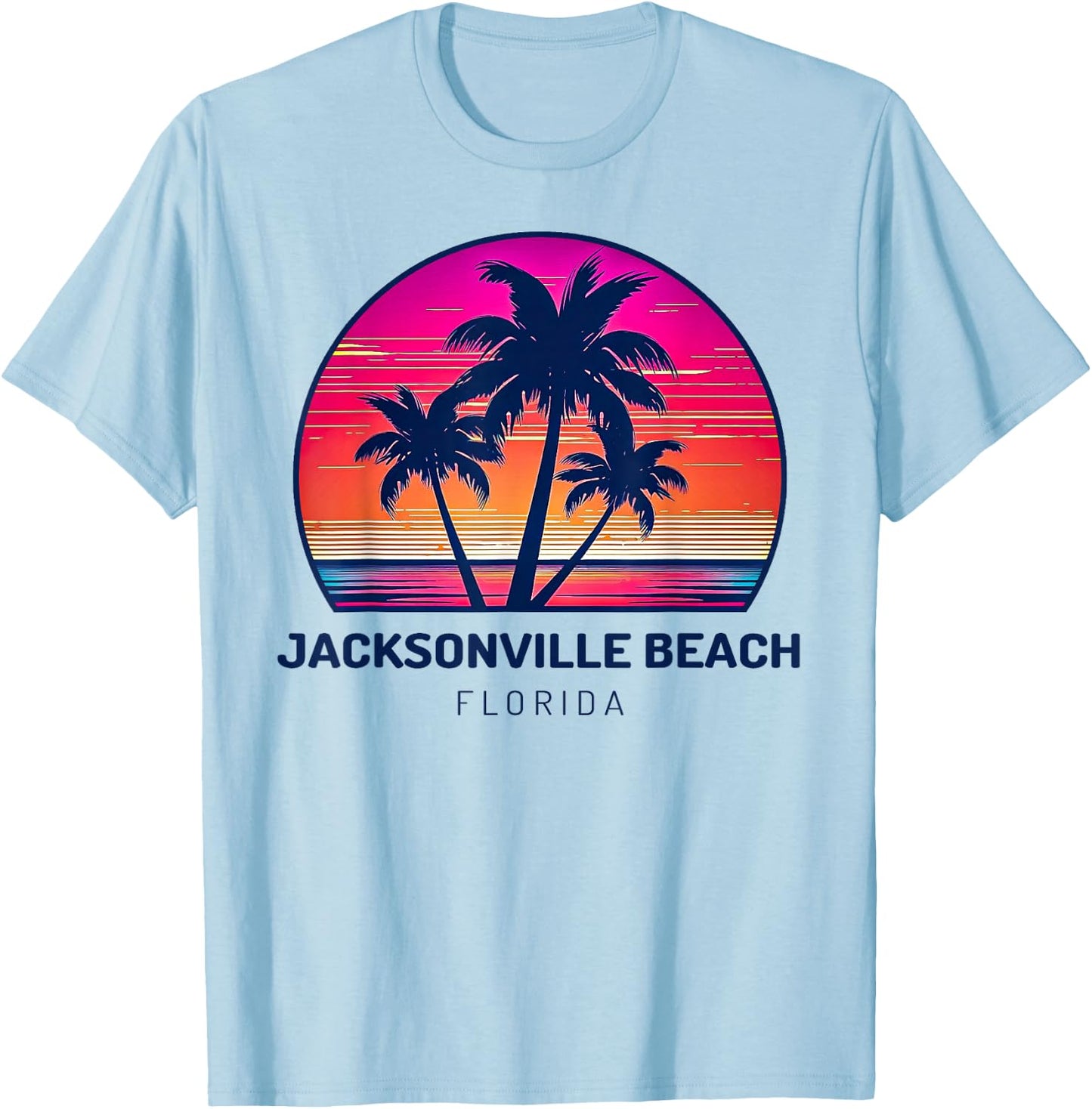 Jacksonville Beach Florida T-Shirt - T-Shirt | Light Blue