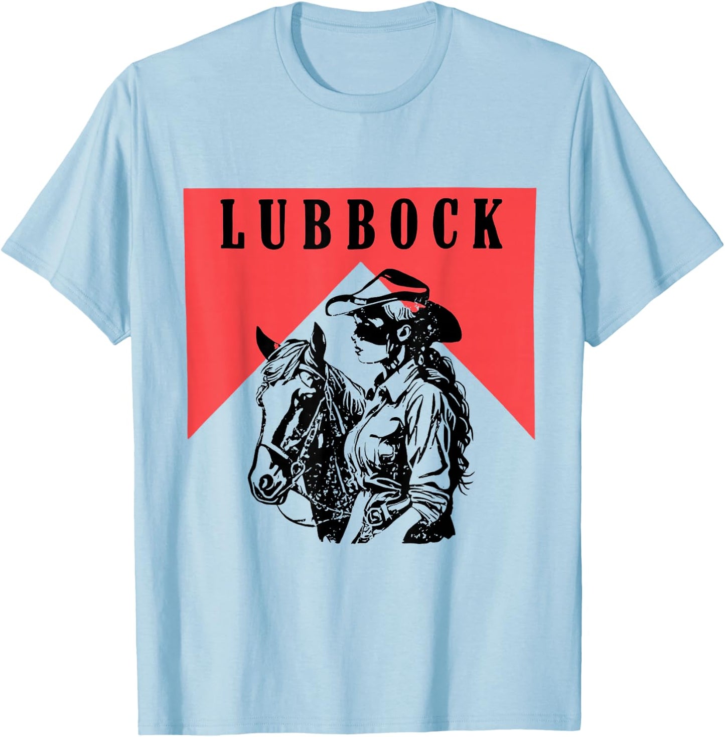 Lubbock Vintage West Texas T-Shirt - T-Shirt | Light Blue