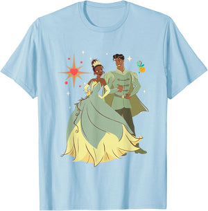 Disney The Princess And The Frog Valentine's Day Portrait T-Shirt - T-Shirt | Light Blue