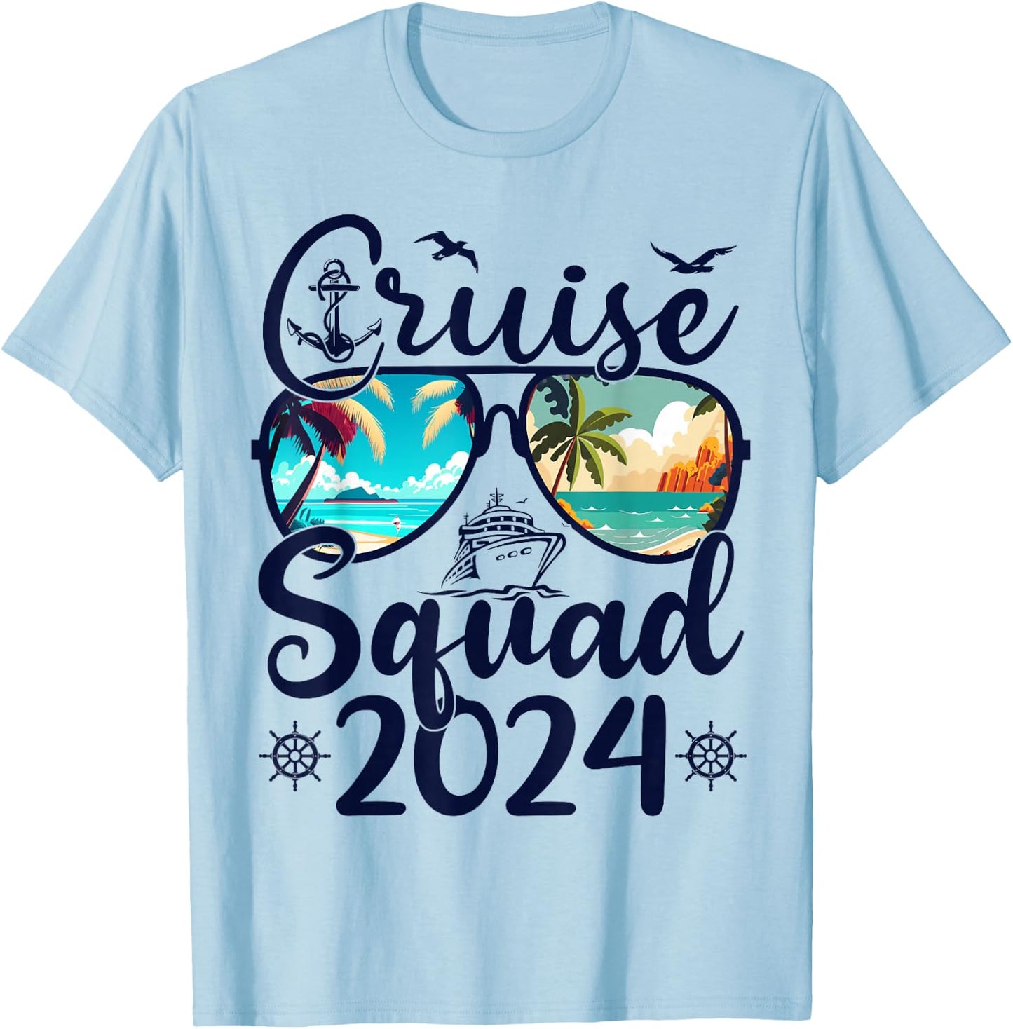 Cruise Squad 2024 Summer Vacation ship Matching Cruise Squad T-Shirt - T-Shirt | Light Blue