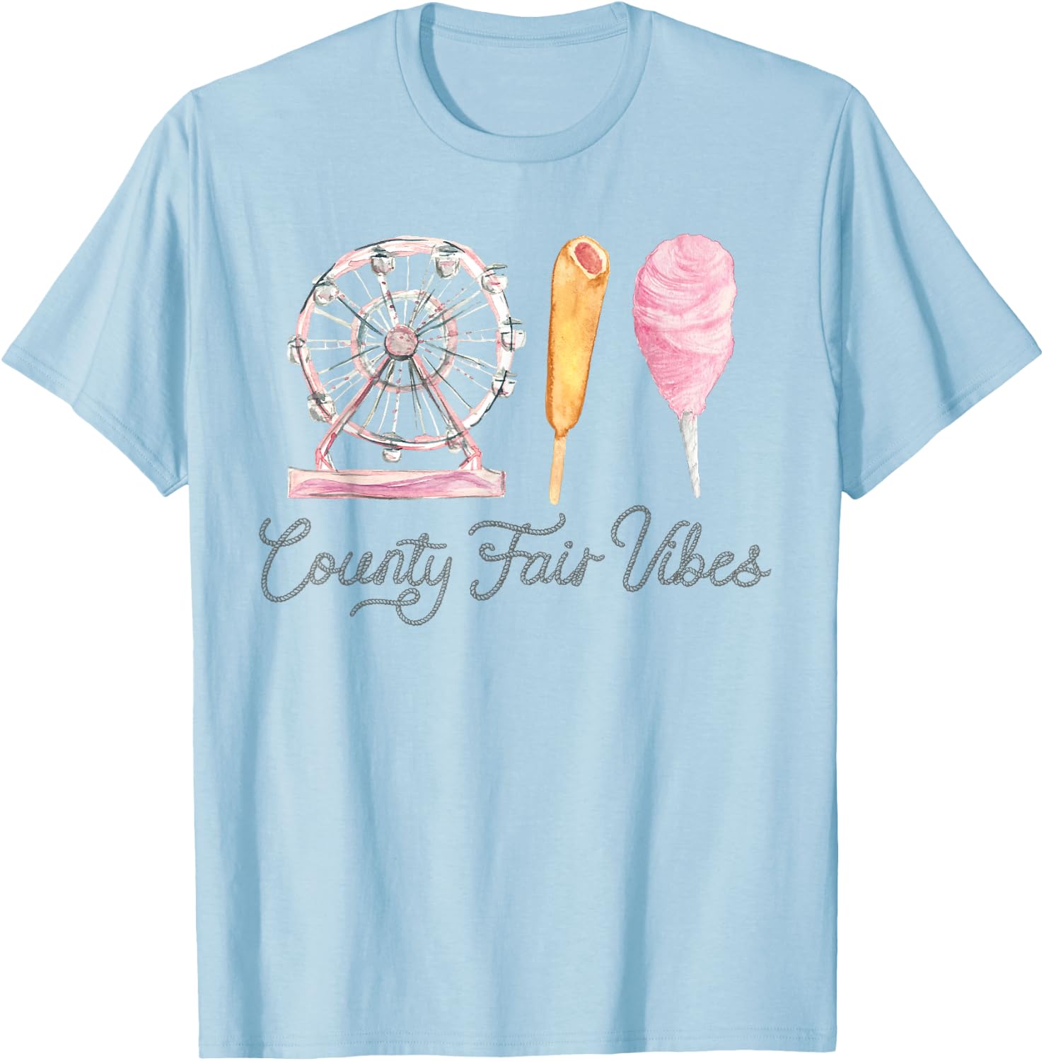 County Fair Vibes, Fair Themed Birthday, Rodeo Outfit T-Shirt - T-Shirt | Light Blue