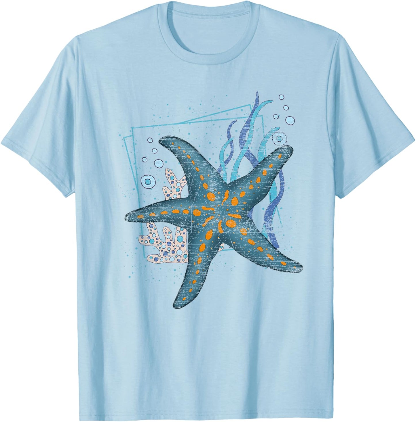 Aquarist Starfish Lover Ocean Animal Starfish T-Shirt - T-Shirt | Light Blue
