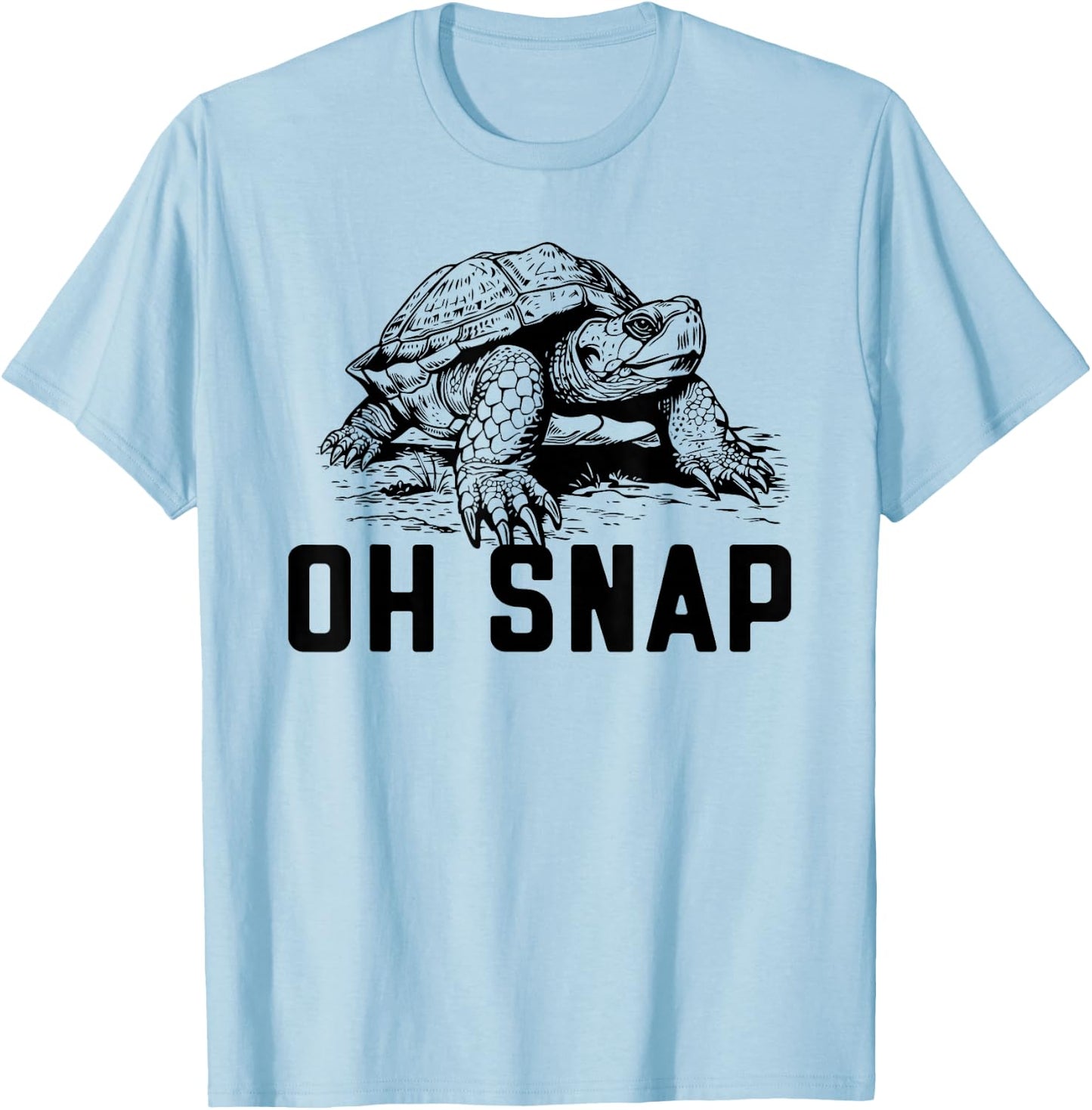 Oh Snap! Funny Snapping Turtle Ironic Animal T-Shirt - T-Shirt | Light Blue