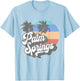 Vintage 70's Palm Springs California Beach Surfing Retro Men Women T-Shirt - T-Shirt | Light Blue