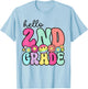Hello 2nd Grade First Day Back To School Teachers Girls Kids T-Shirt - T-Shirt | Light Blue