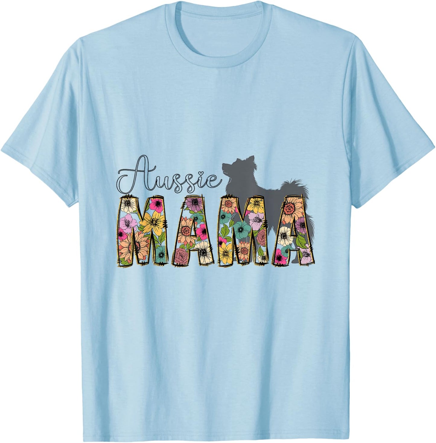 Australian Shepherd Aussie Dog Men Women Kids T-Shirt - T-Shirt | Light Blue