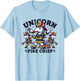 Unicorn Fire Chief Firefighter Pride T-Shirt - T-Shirt | Light Blue