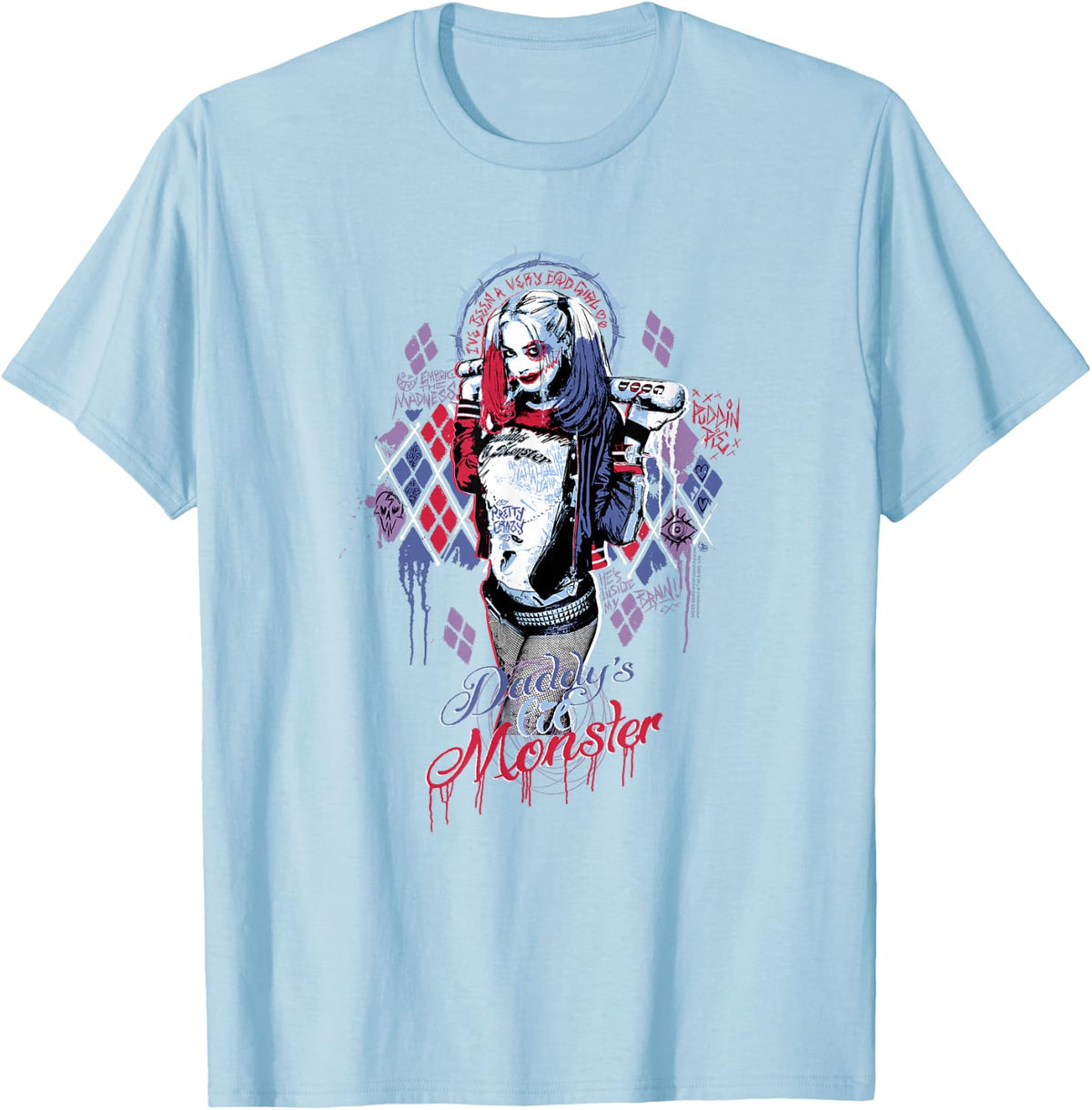 Suicide Squad Daddy's Lil Monster T-Shirt - T-Shirt | Light Blue