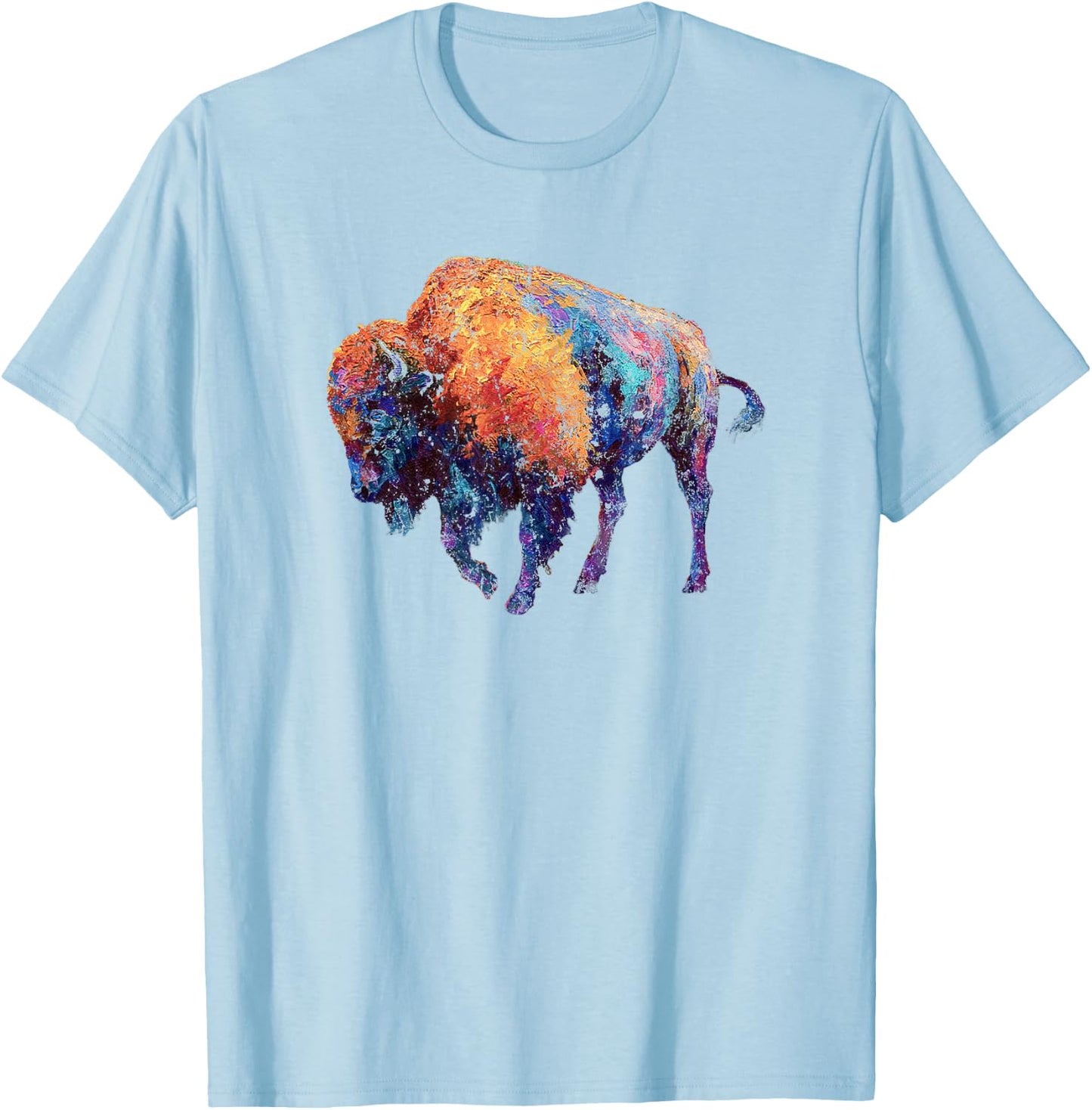 Buffalo American Bison Western Gift T-Shirt - T-Shirt | Light Blue