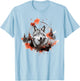 Wolf Splash Art Animal Face Forest Landscape Wolf T-Shirt - T-Shirt | Light Blue