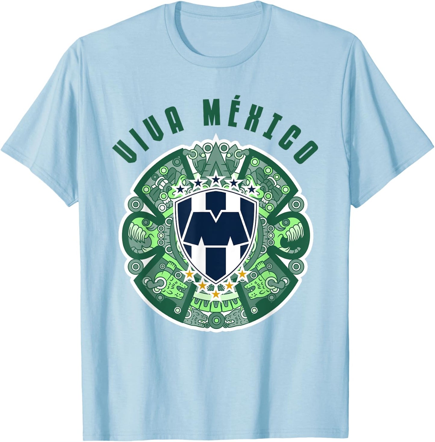 Rayados de Monterrey supports the Mexican team Let's go tri! T-Shirt - T-Shirt | Light Blue