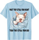 Pitbull Sleeping Pajamas Nightgown T-Shirt - T-Shirt | Light Blue