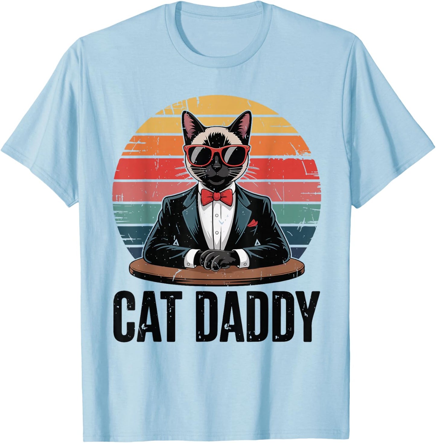 Daddy Siamese Cat Dad Father Day Gift from Wife T-Shirt - T-Shirt | Light Blue