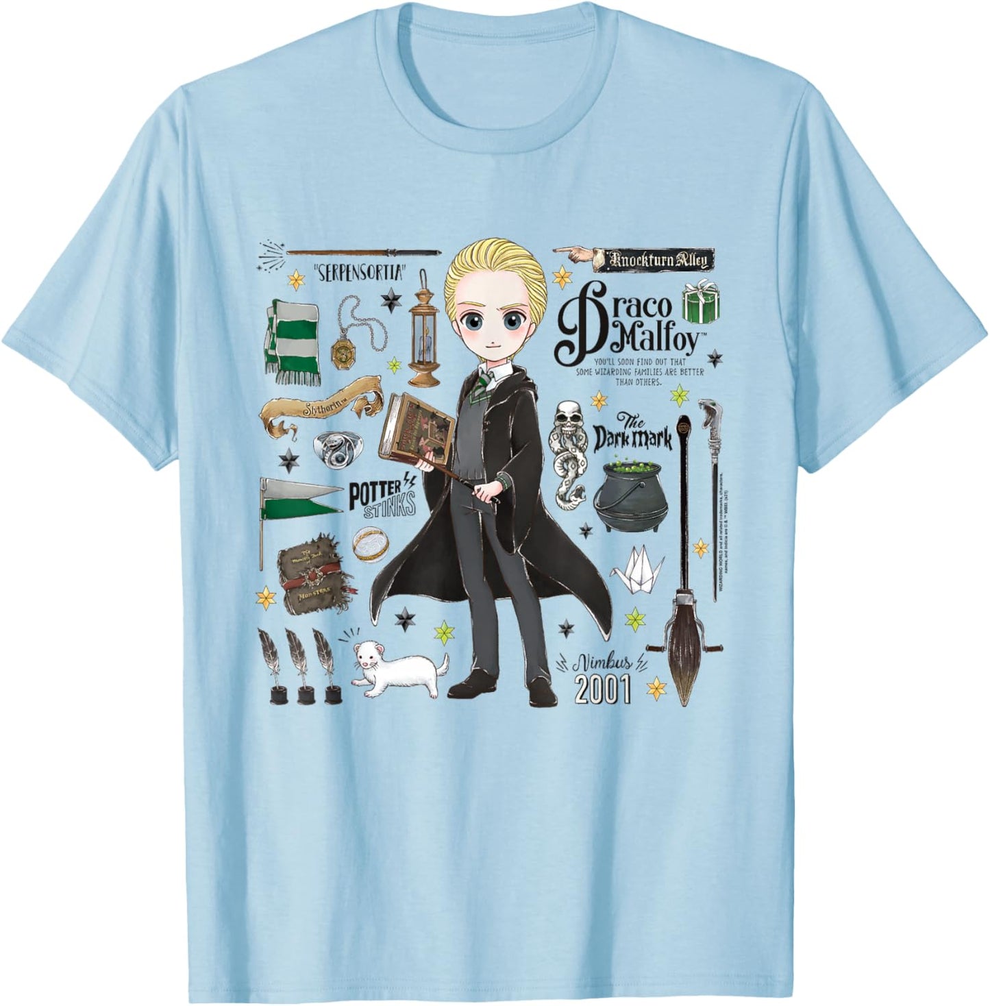 Harry Potter Everything That is Draco Malfoy T-Shirt - T-Shirt | Light Blue