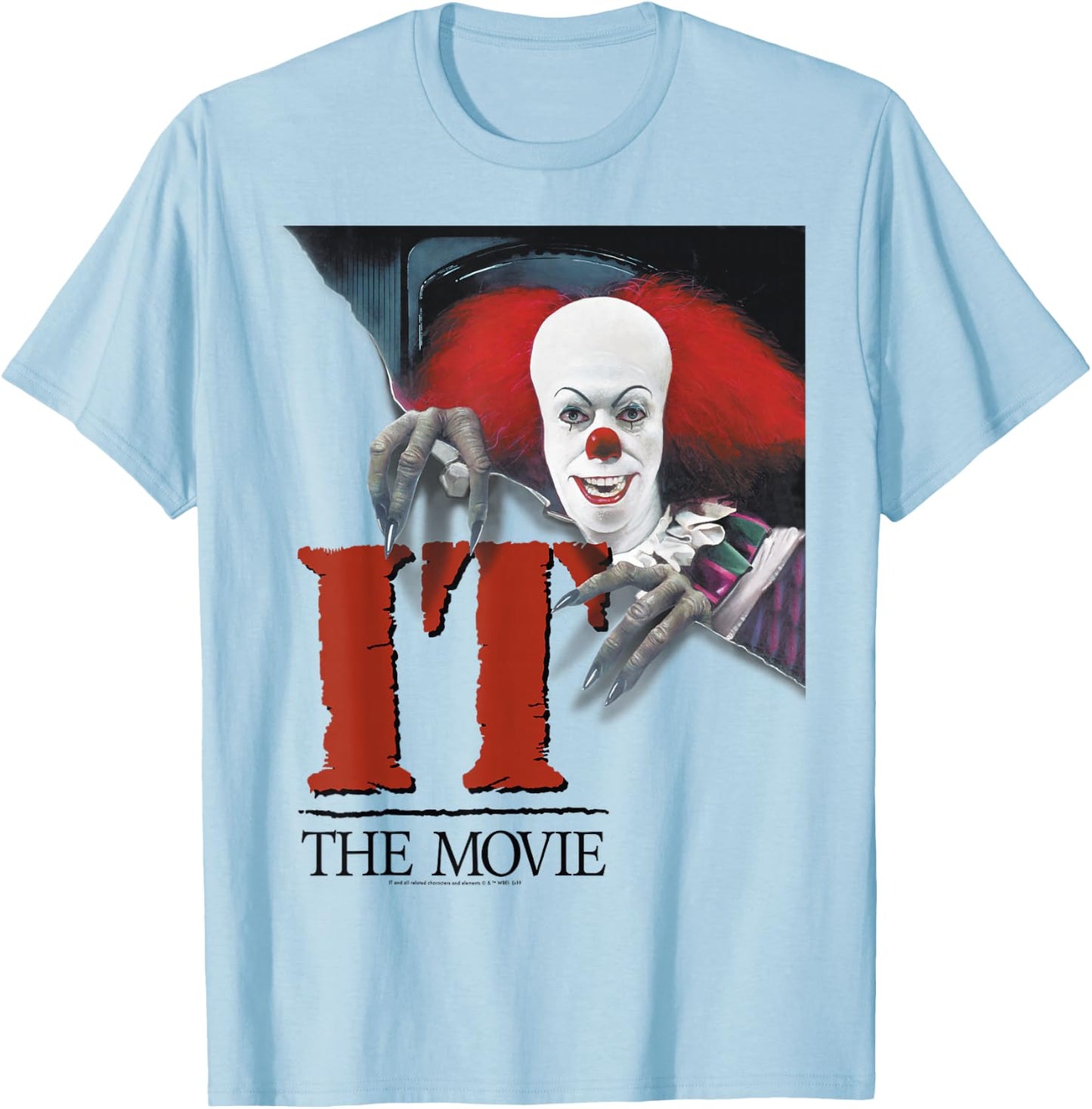 It Miniseries Pennywise Poster Logo T-Shirt - T-Shirt | Light Blue
