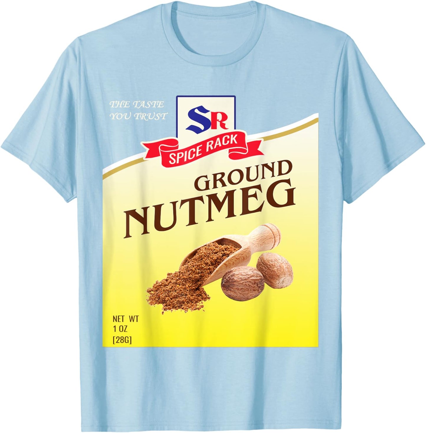 Ground Nutmeg Halloween Costume Unique Fun Foodie T-Shirt - T-Shirt | Light Blue