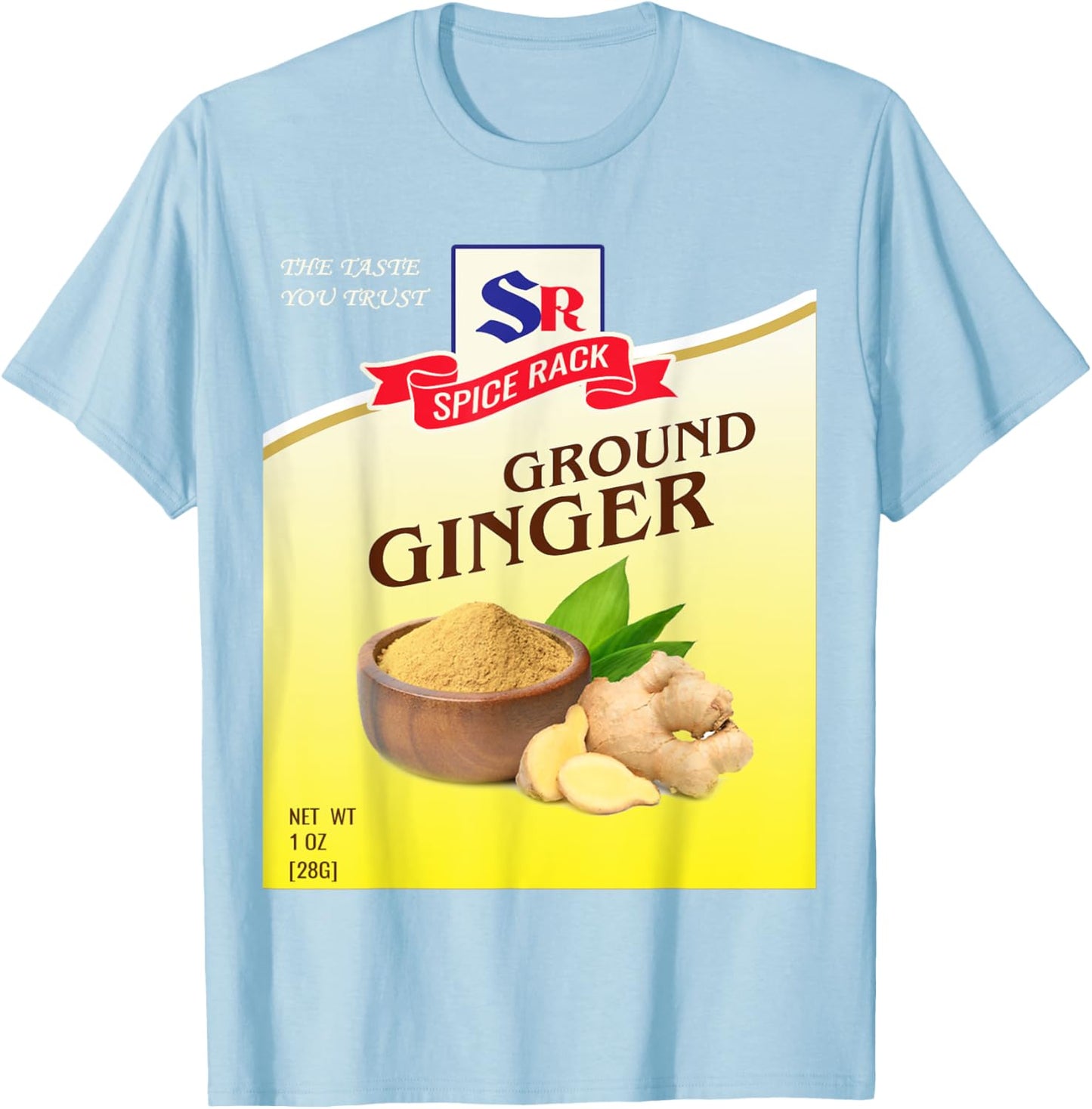 Ground Ginger Halloween Costume Unique Fun Foodie T-Shirt - T-Shirt | Light Blue