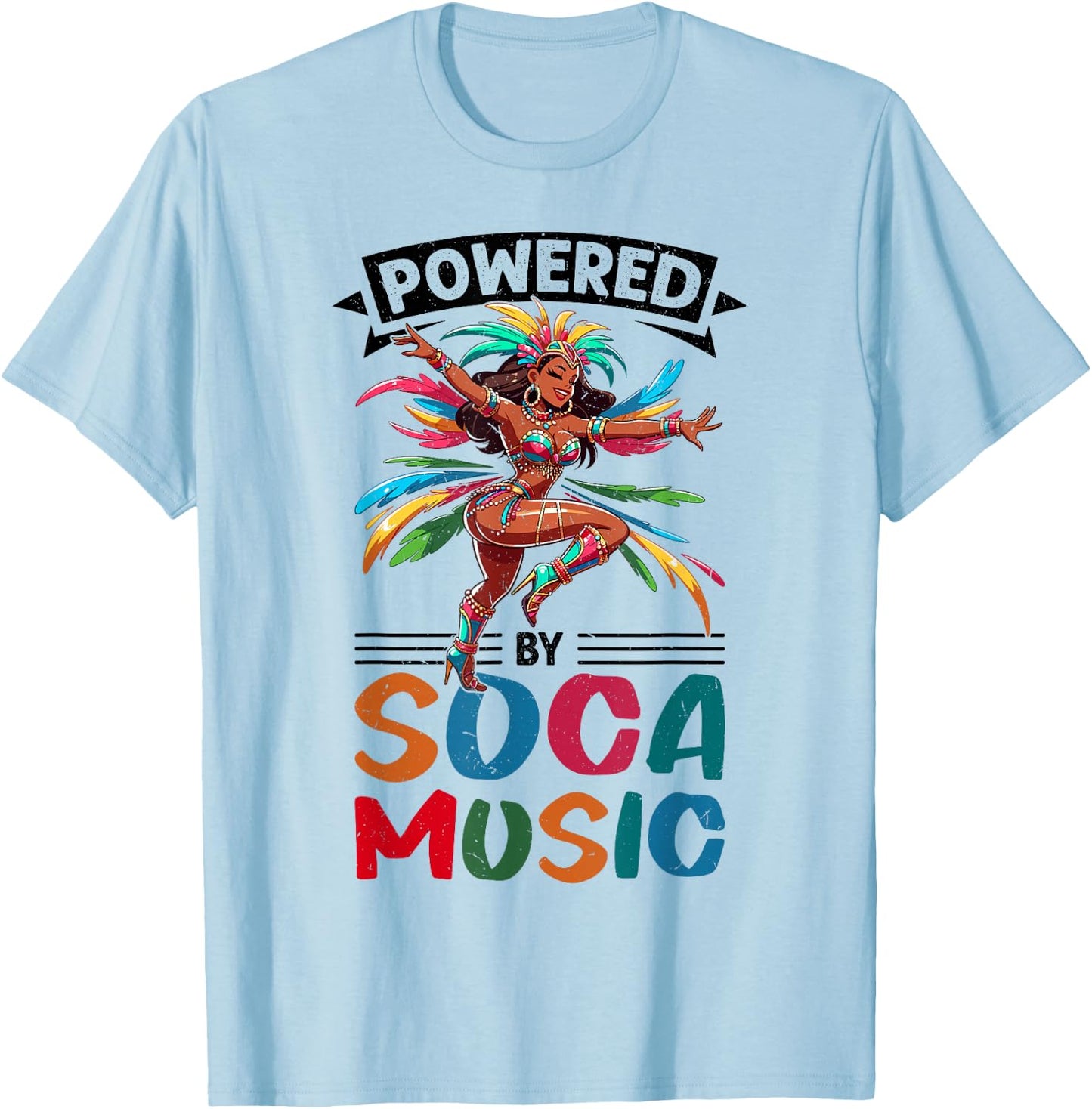 Caribbean Carnival Soca Dance T-Shirt - T-Shirt | Light Blue