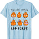 Women Stage Of Labor And Delivery Nurse Halloween Pumpkins T-Shirt - T-Shirt | Light Blue