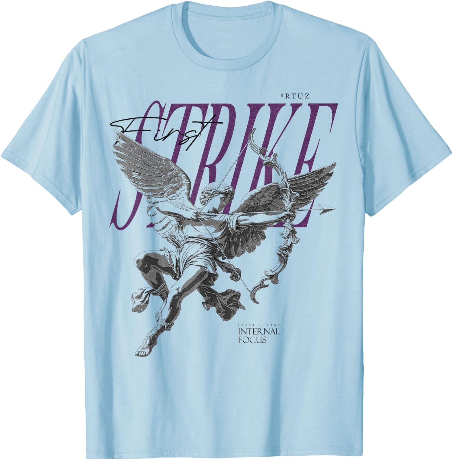 Aesthetic Clothes Vintage Streetwear Fashion Women Men Angel T-Shirt - T-Shirt | Light Blue