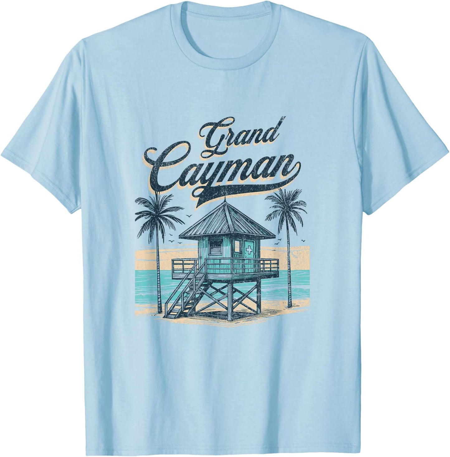Grand Cayman Souvenir Cayman Islands T-Shirt - T-Shirt | Light Blue