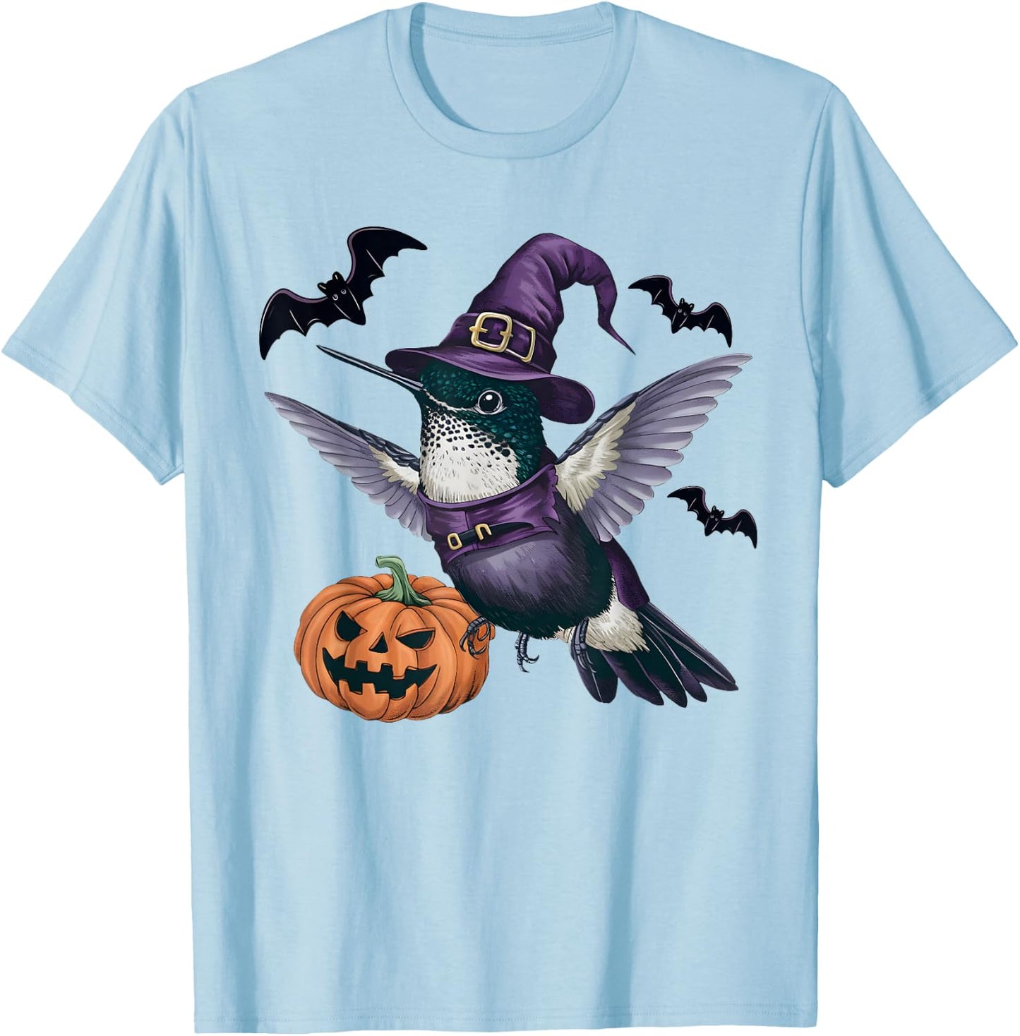 Hummingbird Halloween Costume Pumpkin Bat Witch T-Shirt - T-Shirt | Light Blue