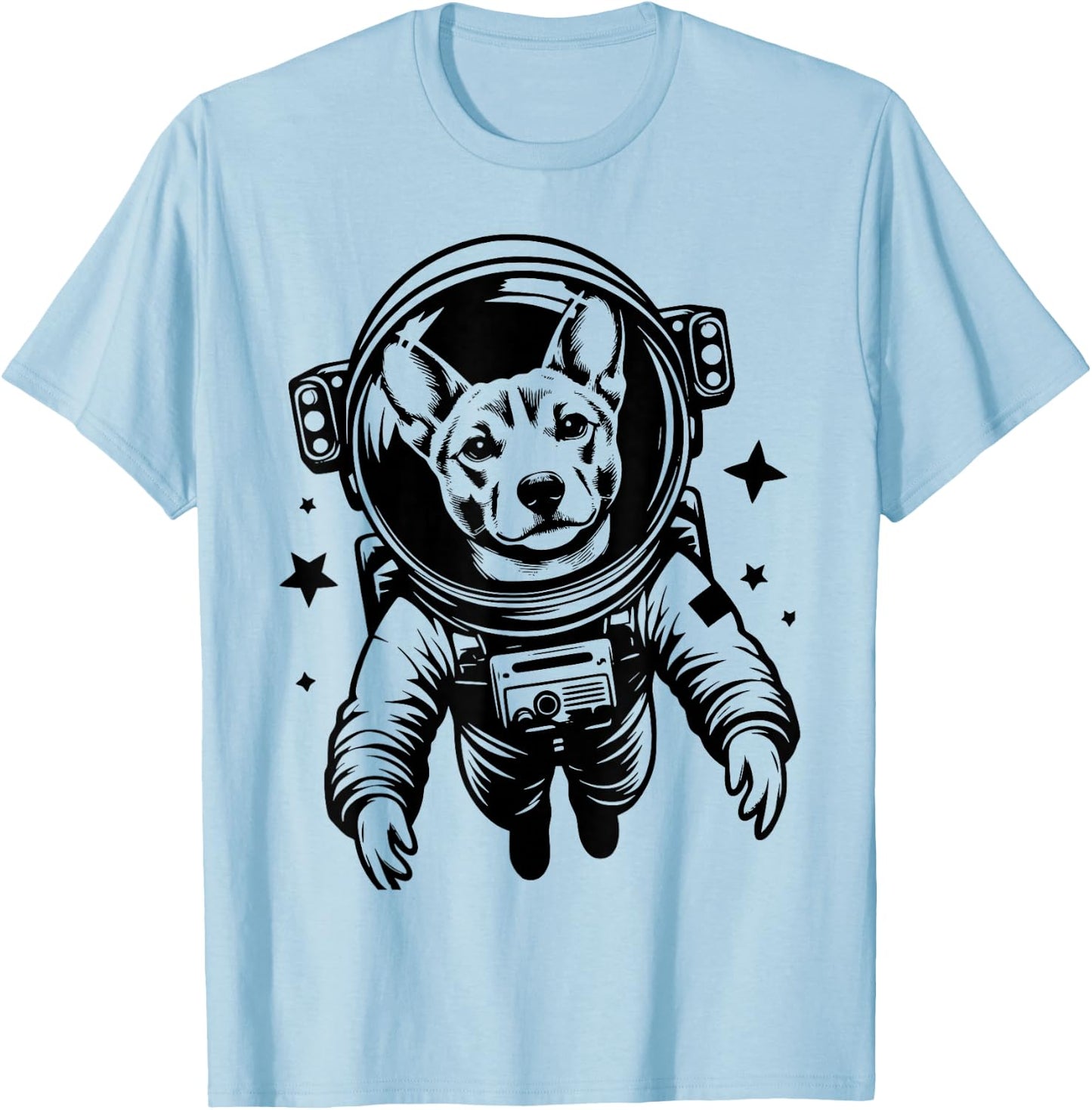 Dog Dad Mom Space - Astronaut Basenji Women T-Shirt - T-Shirt | Light Blue
