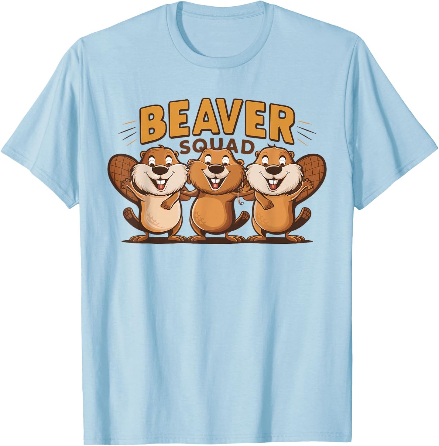 Beaver Squad Kids T-Shirt - T-Shirt | Light Blue