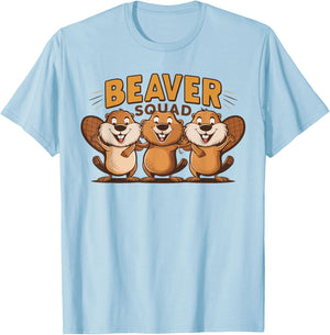 Beaver Squad Kids T-Shirt - T-Shirt | Light Blue