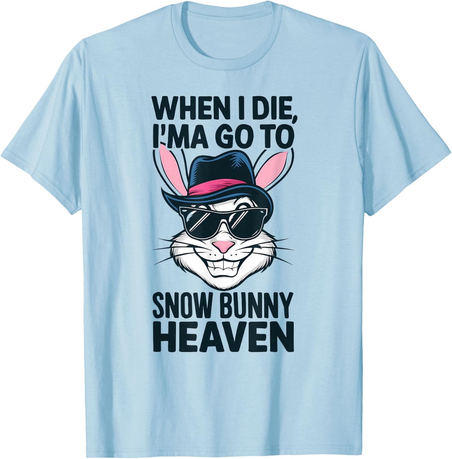 Lounge King Clothing Snow Bunny Heaven T-Shirt - T-Shirt | Light Blue