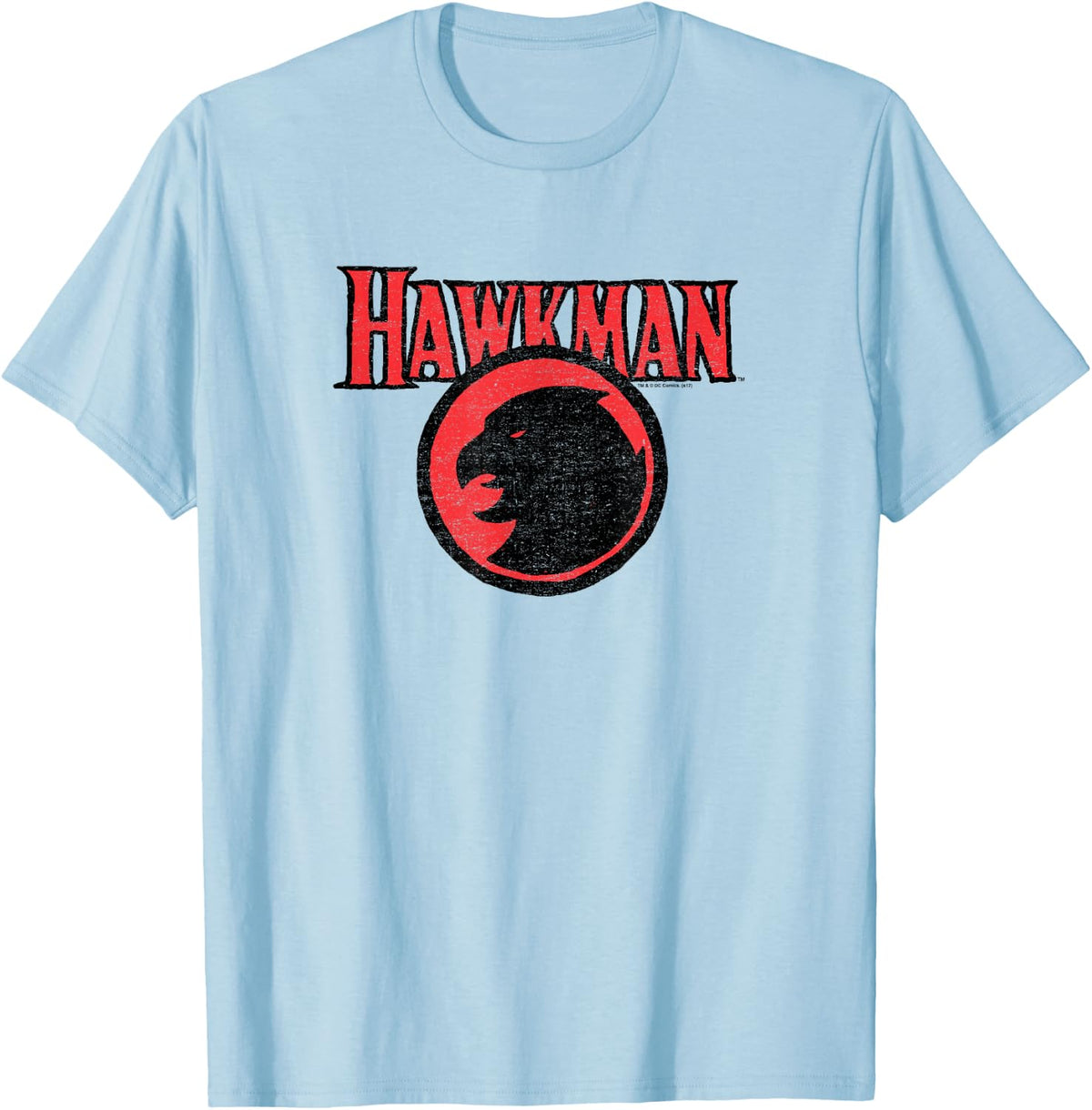 Justice League Rough Hawkman Logo T-Shirt - T-Shirt | Light Blue