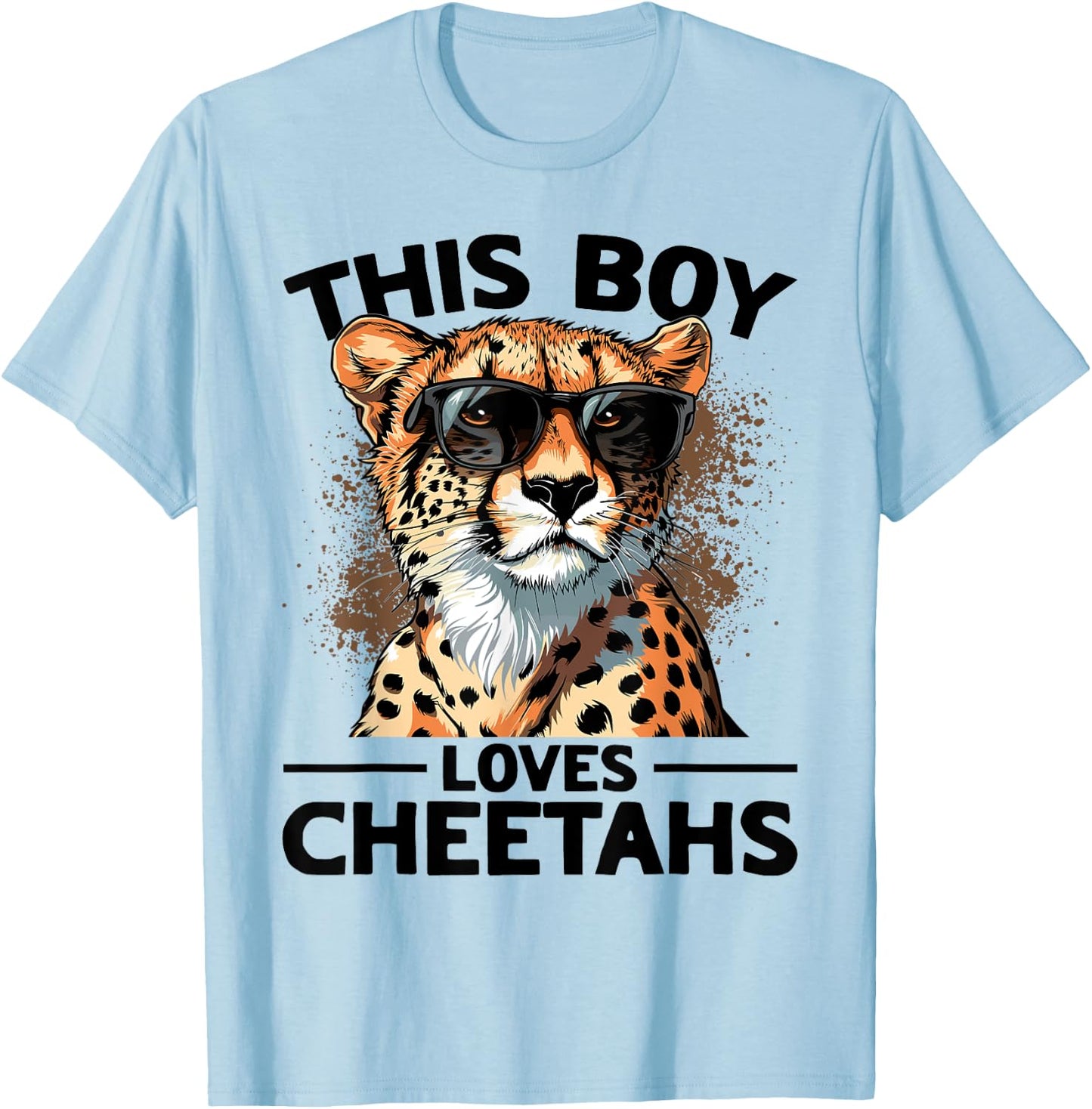 Funny Cheetah Animal This Boy Loves Cheetahs T-Shirt - T-Shirt | Light Blue