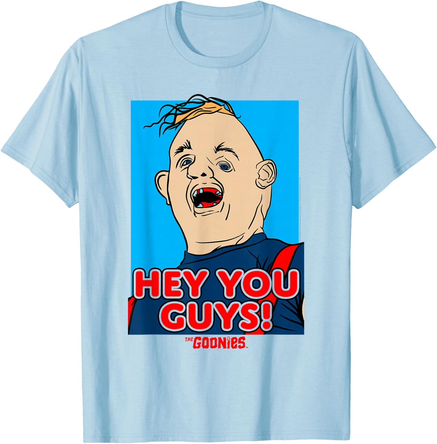 The Goonies Sloth Hey You Guys T-Shirt - T-Shirt | Light Blue