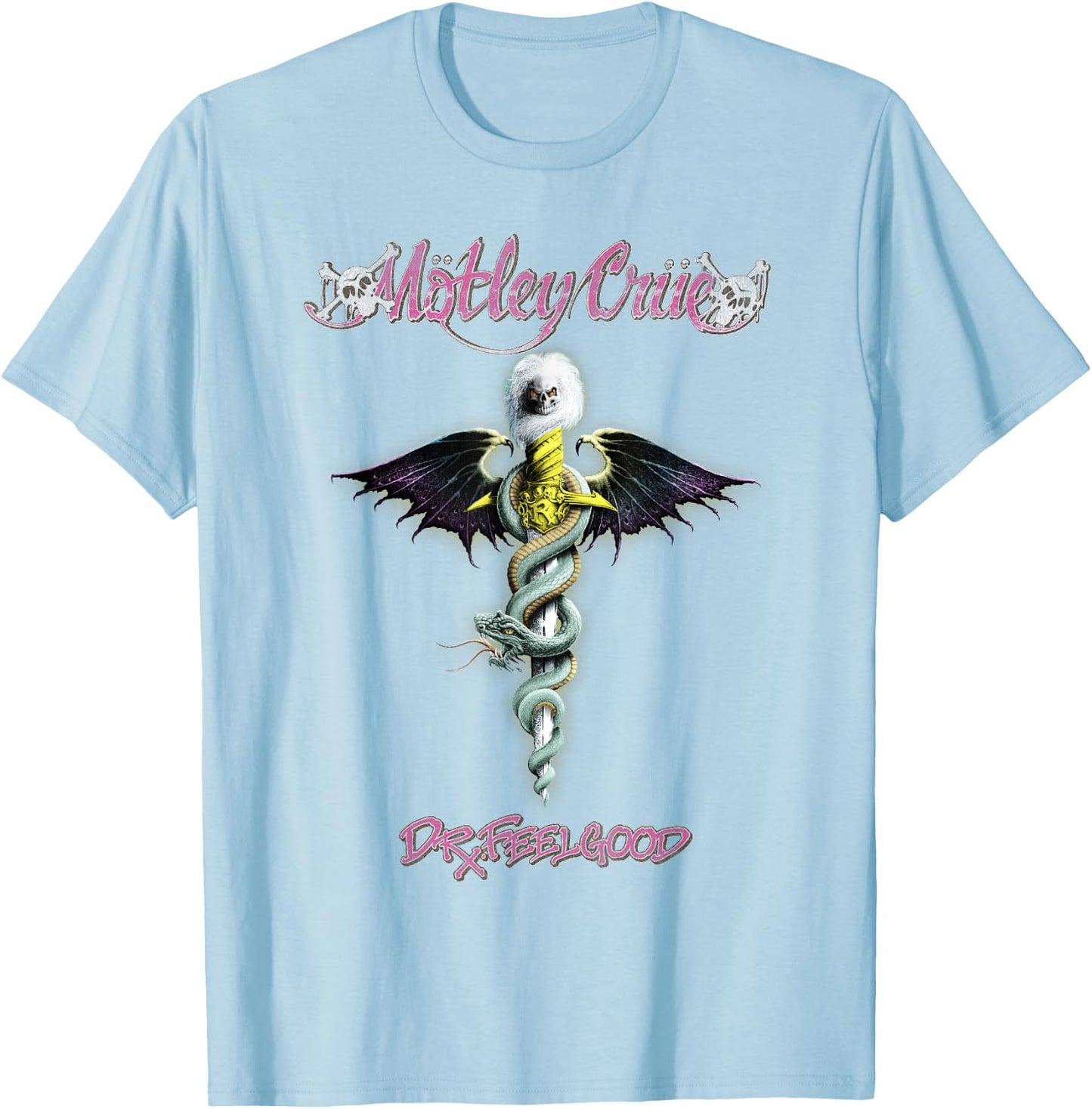 Mötley Crüe – Feelgood On White T-Shirt - T-Shirt | Light Blue