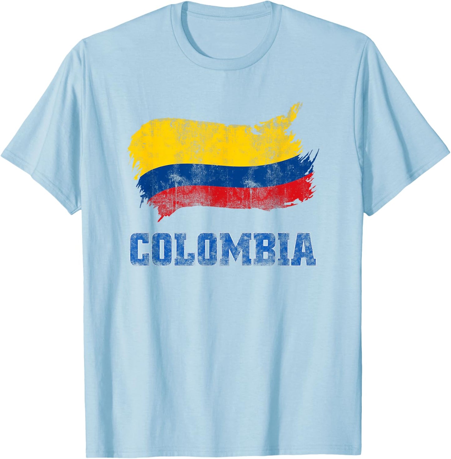 Colombia Flag Design Columbian Men Women Clothing Outfit T-Shirt - T-Shirt | Light Blue